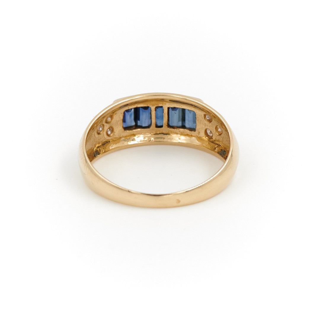 Bague jonc saphir deals