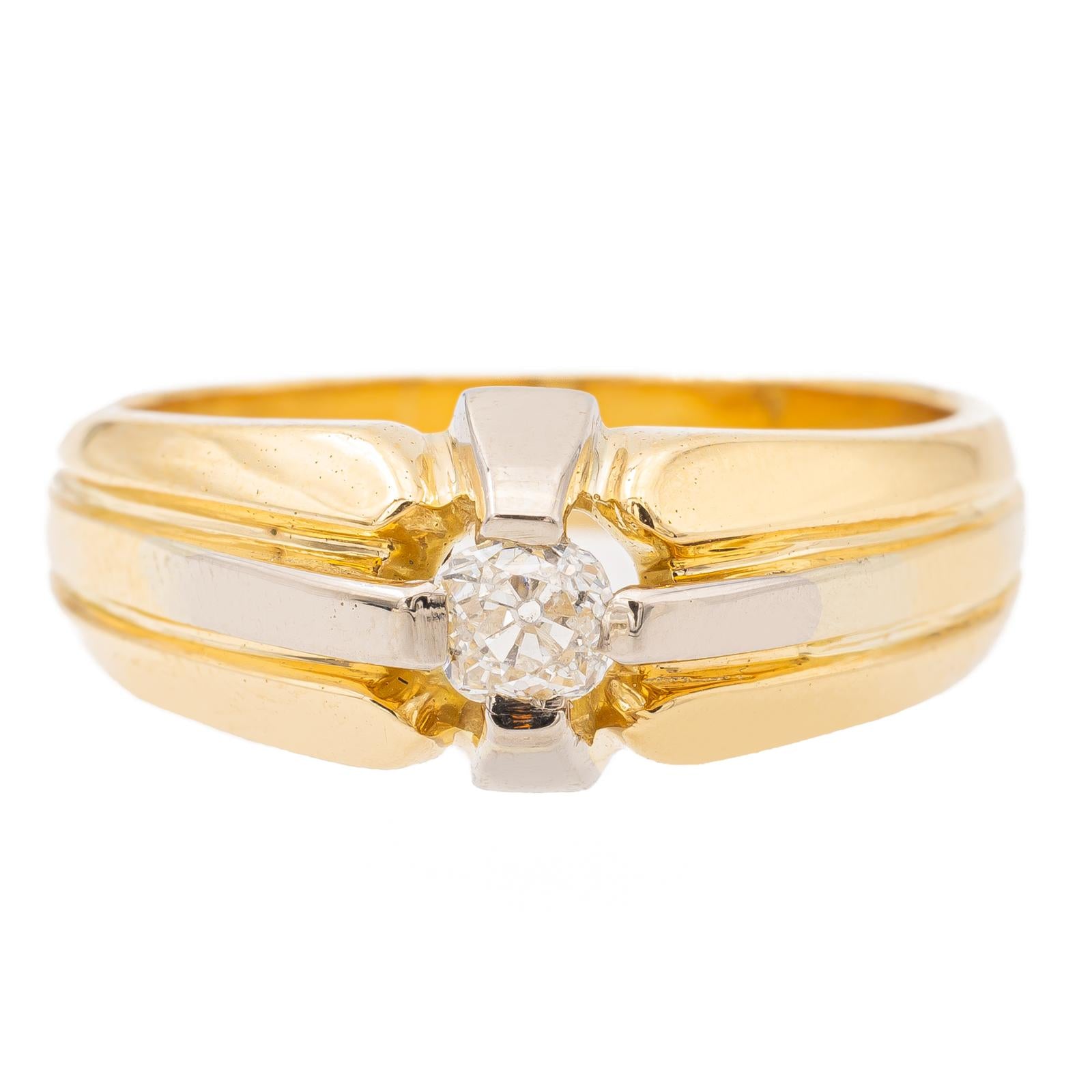 18 Carats Bague En Or 750 Bague Solitaire 18 Carats Bague