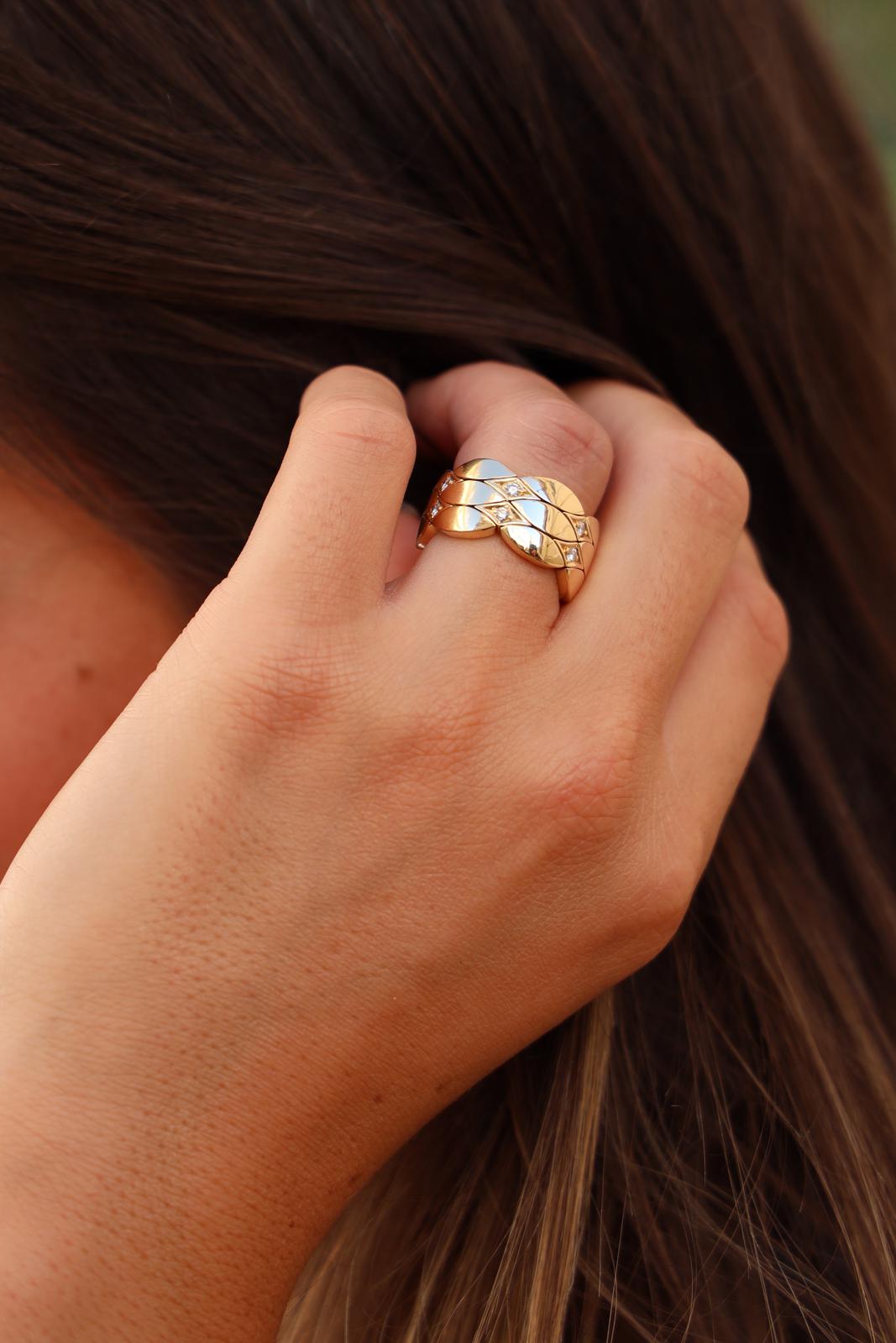 Cartier Bague Or jaune Diamant Bijoux Seconde main, Occasion Rivluxe