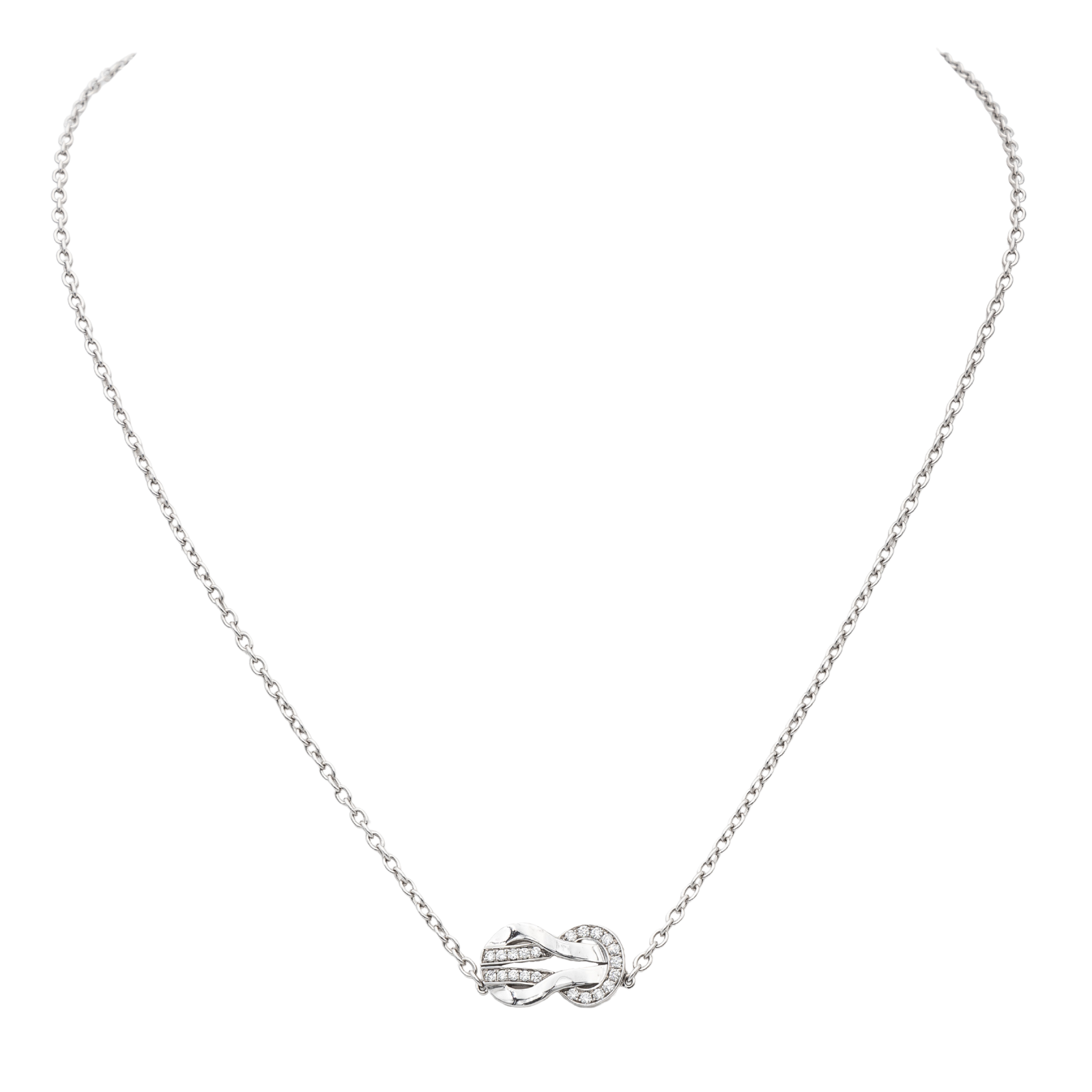 Fred Collier Fred Collier Pendentif Chance infinie Or blanc Diamant - Occasion - Rivluxe
