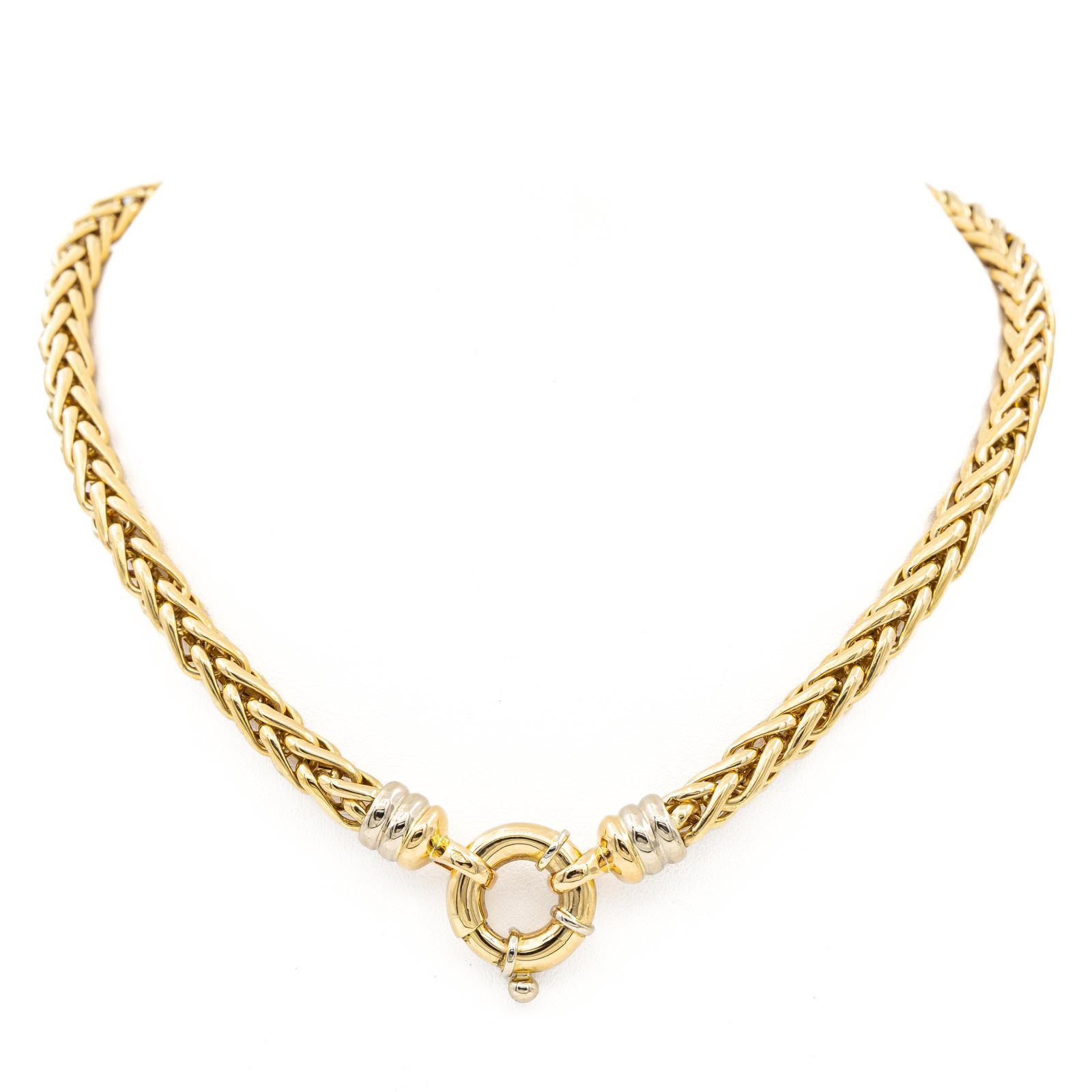 Rivluxe Collier Maille Boule Or Jaune Bijoux Plaqué Or 18 Carats