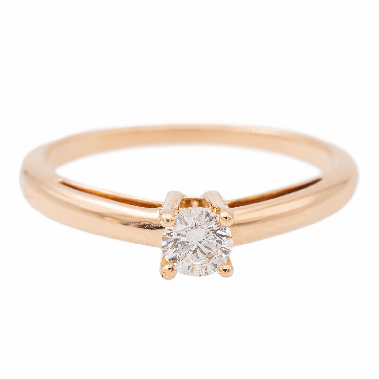 Bague solitaire mauboussin diamant or rose 18 carats rivluxe