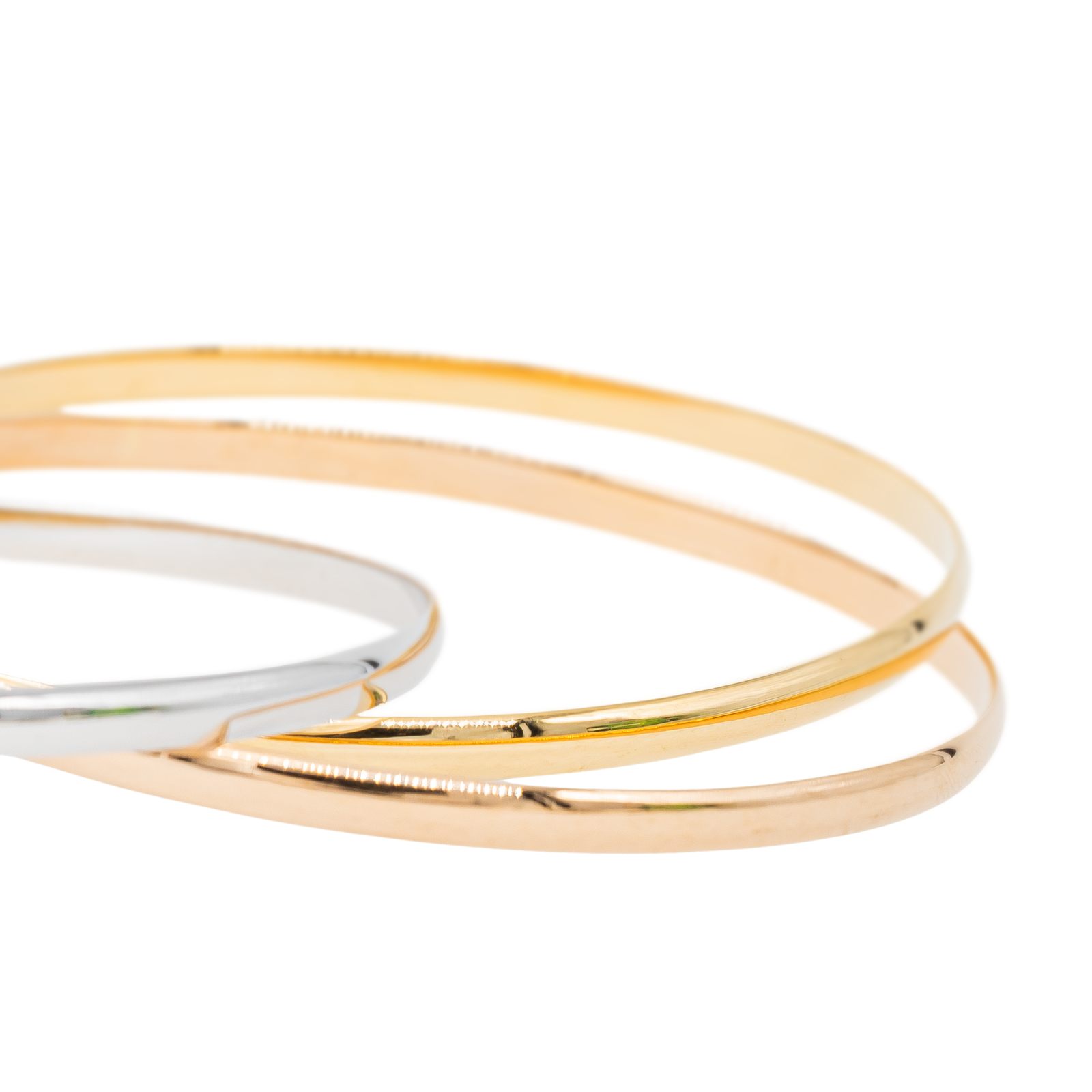 Bracelet jonc ors 18K, diamètre 6,50 cm, 27,62 g, bijou d