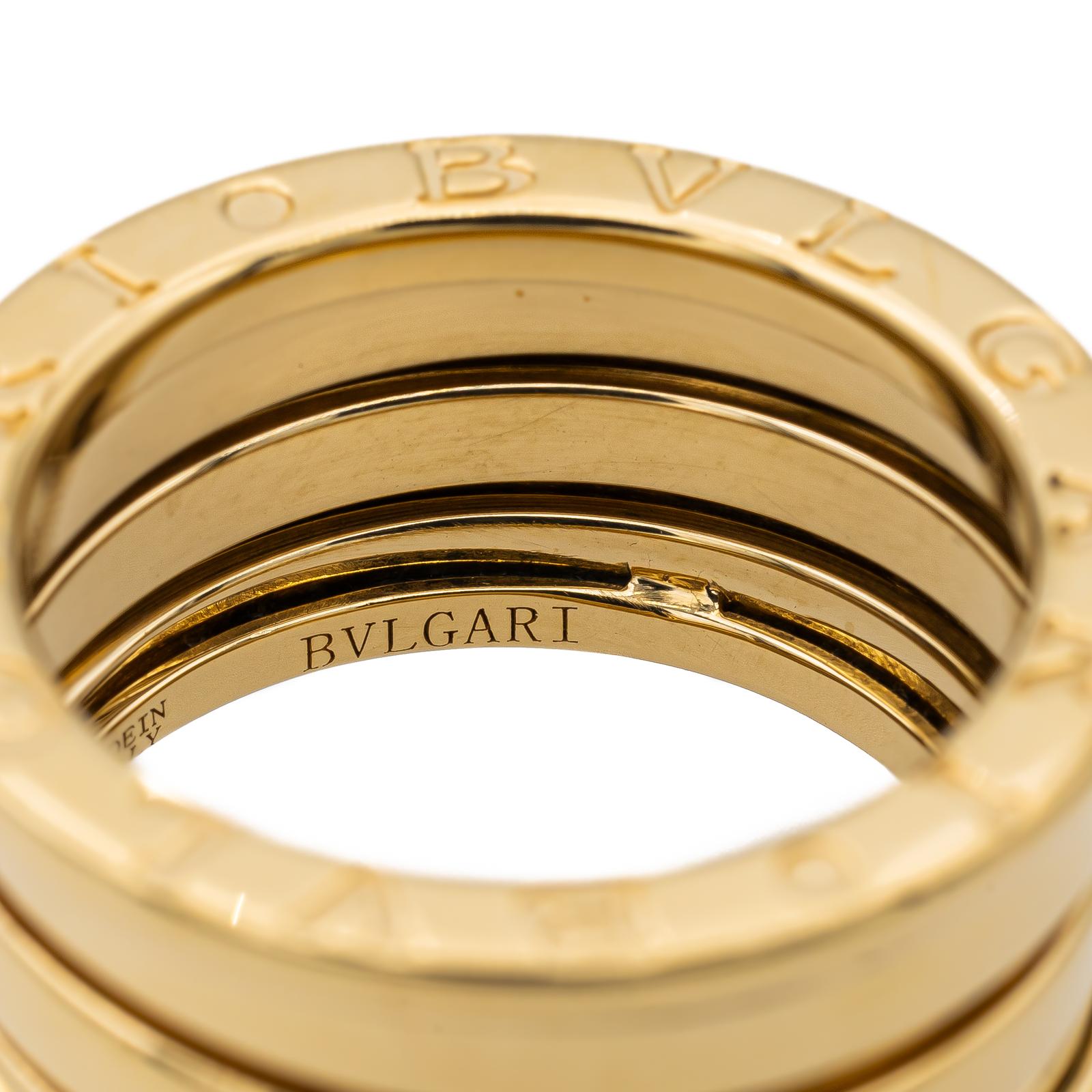 Bague signée Bulgari en or jaune 18 carats Rivluxe Occasion Rivluxe