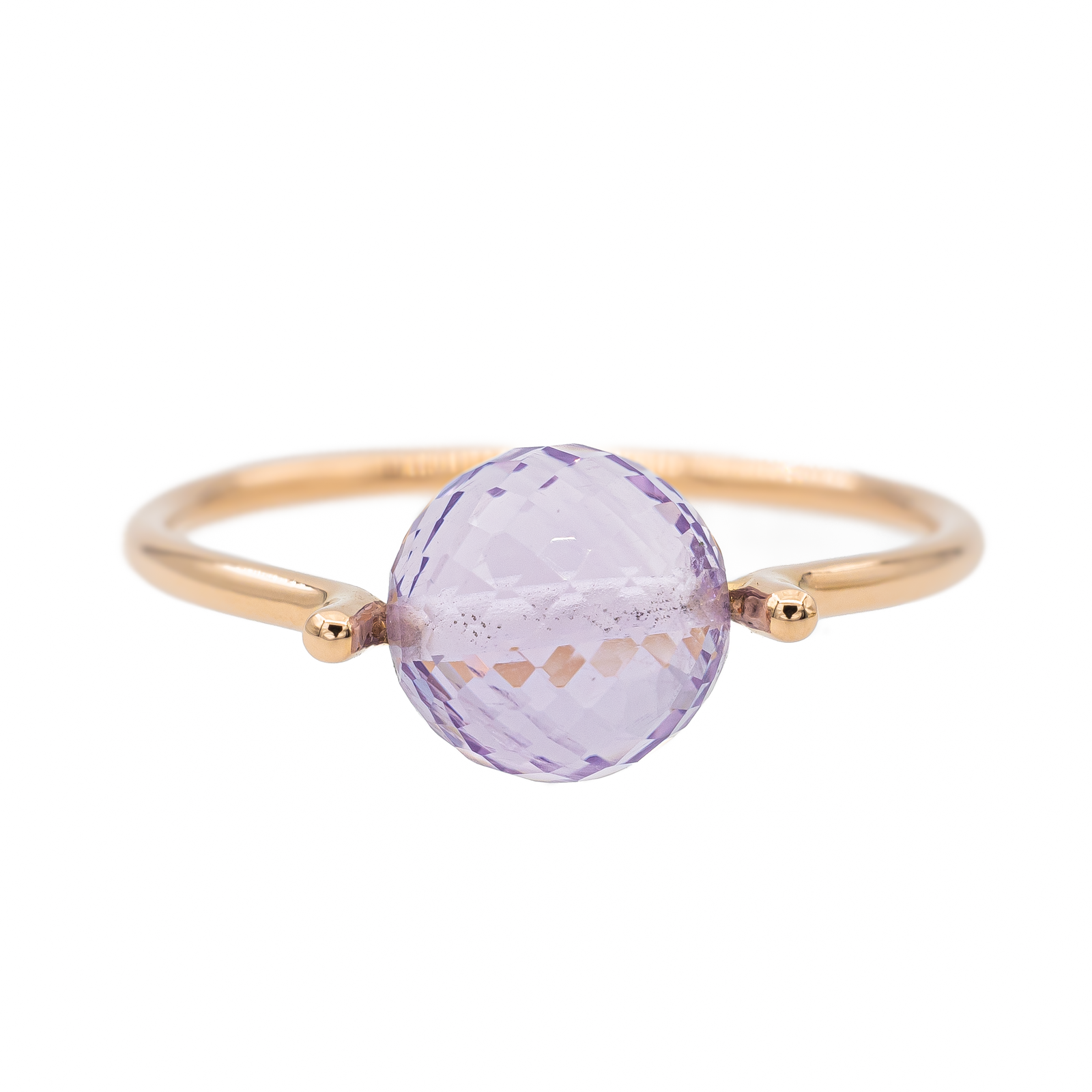 Bague Or rose Amethyste