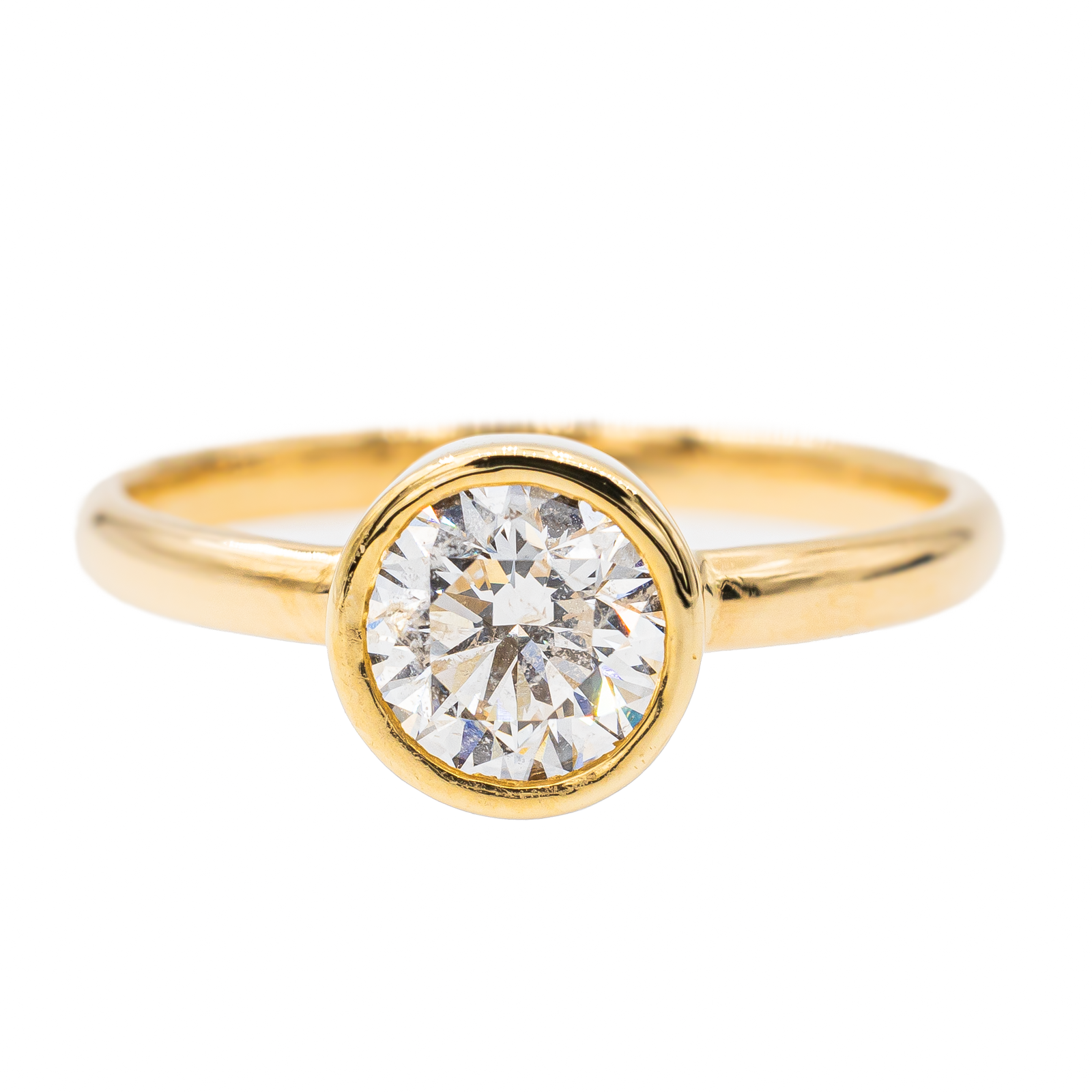 Bague Solitaire Diamant Carats Or Jaune 18 Carats Rivluxe Occasion Rivluxe