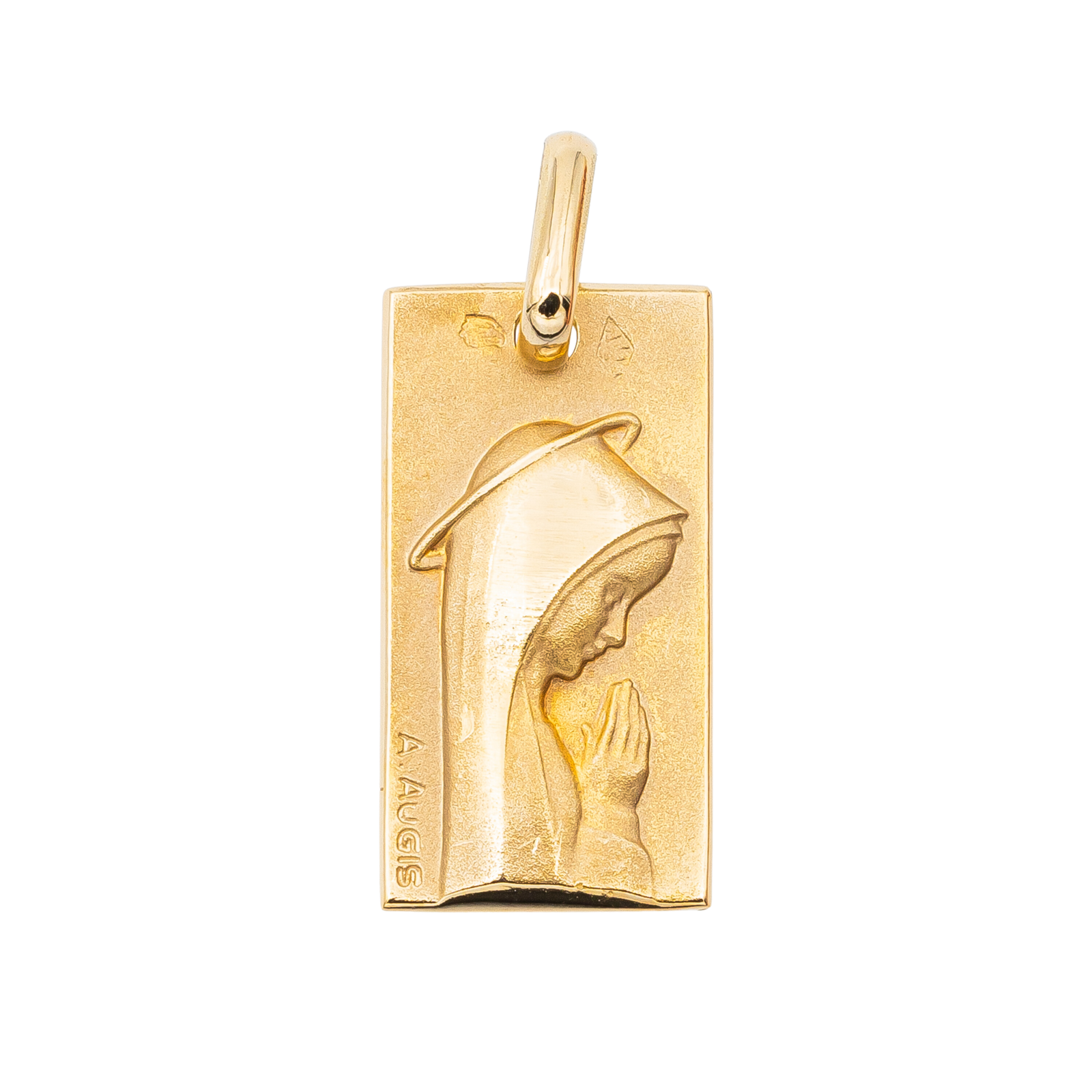 Médaille Pendentif AUGIS Vierge Priante Or 18 Carats – Occasion, Très Bon état