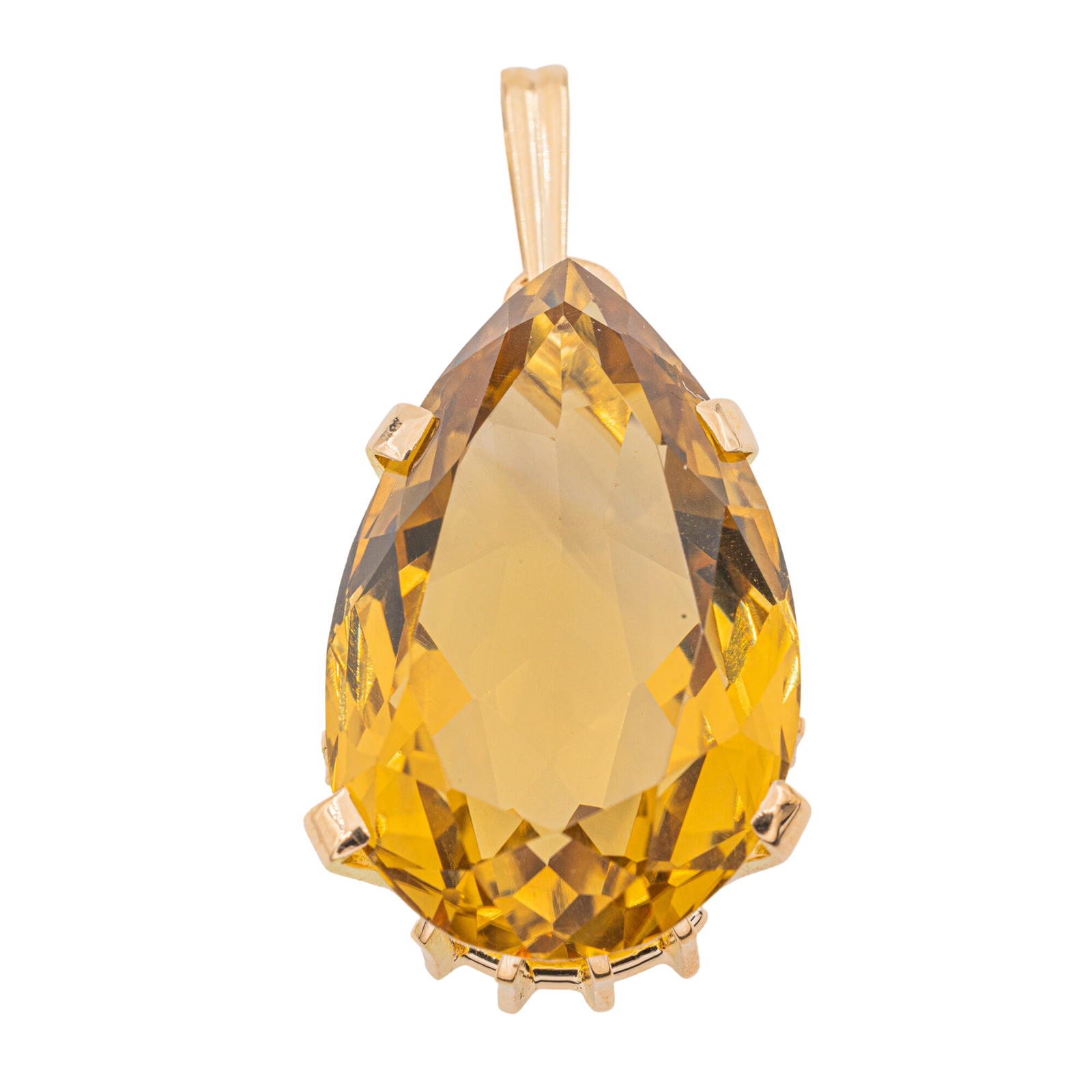 Pendentif en or jaune 18 carats sertie d'une citrine Rivluxe Occasion Rivluxe