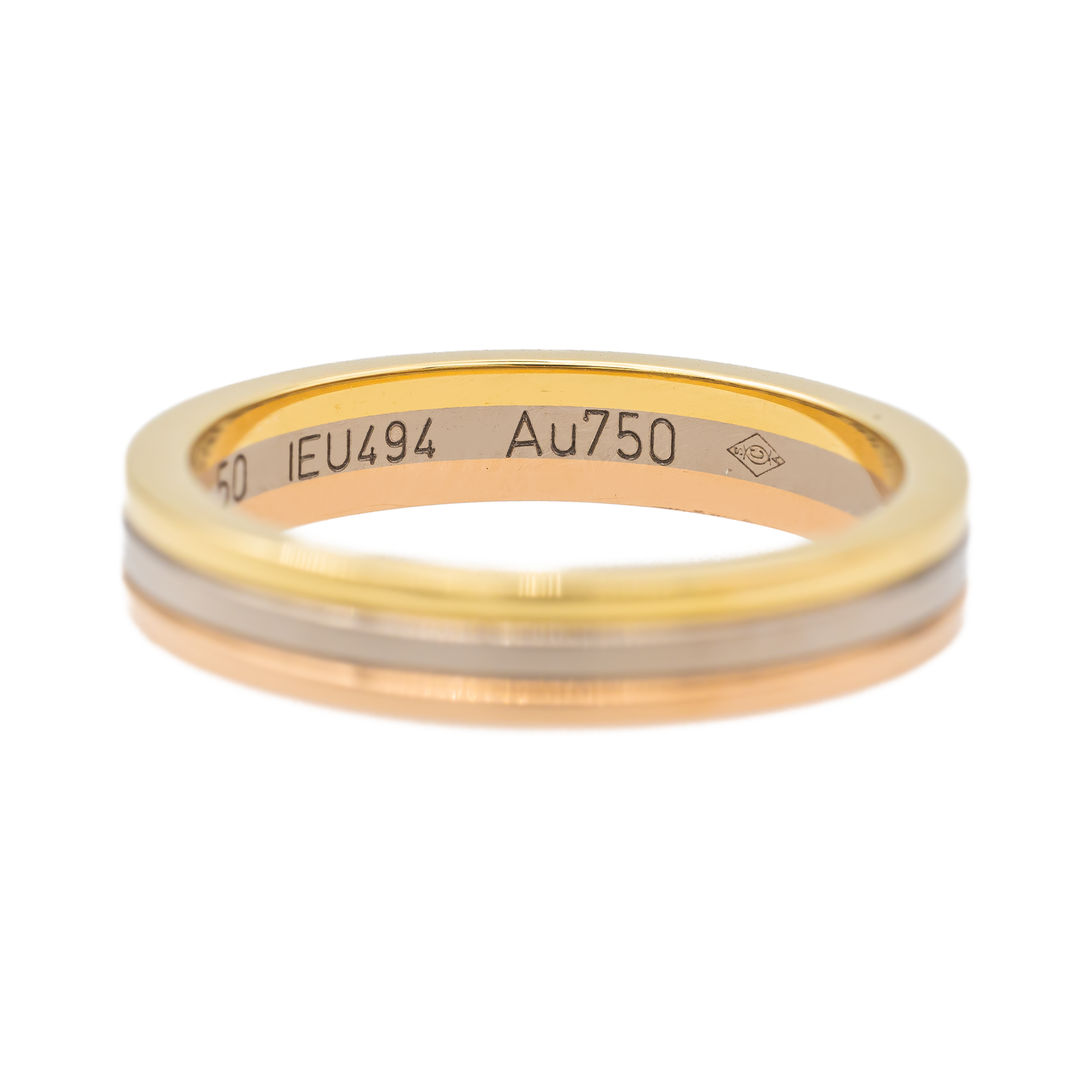 Alliance trinity signée de la maison cartier en ors 750