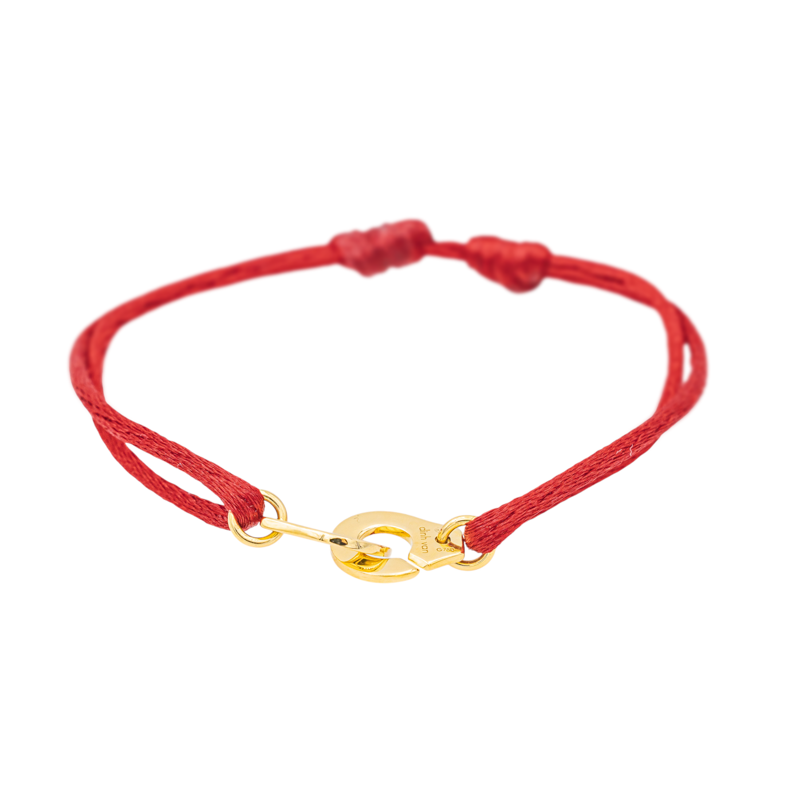 Bracelet Dinh Bracelet Menotte Rouge Bracelet Cordon Signé Dinh