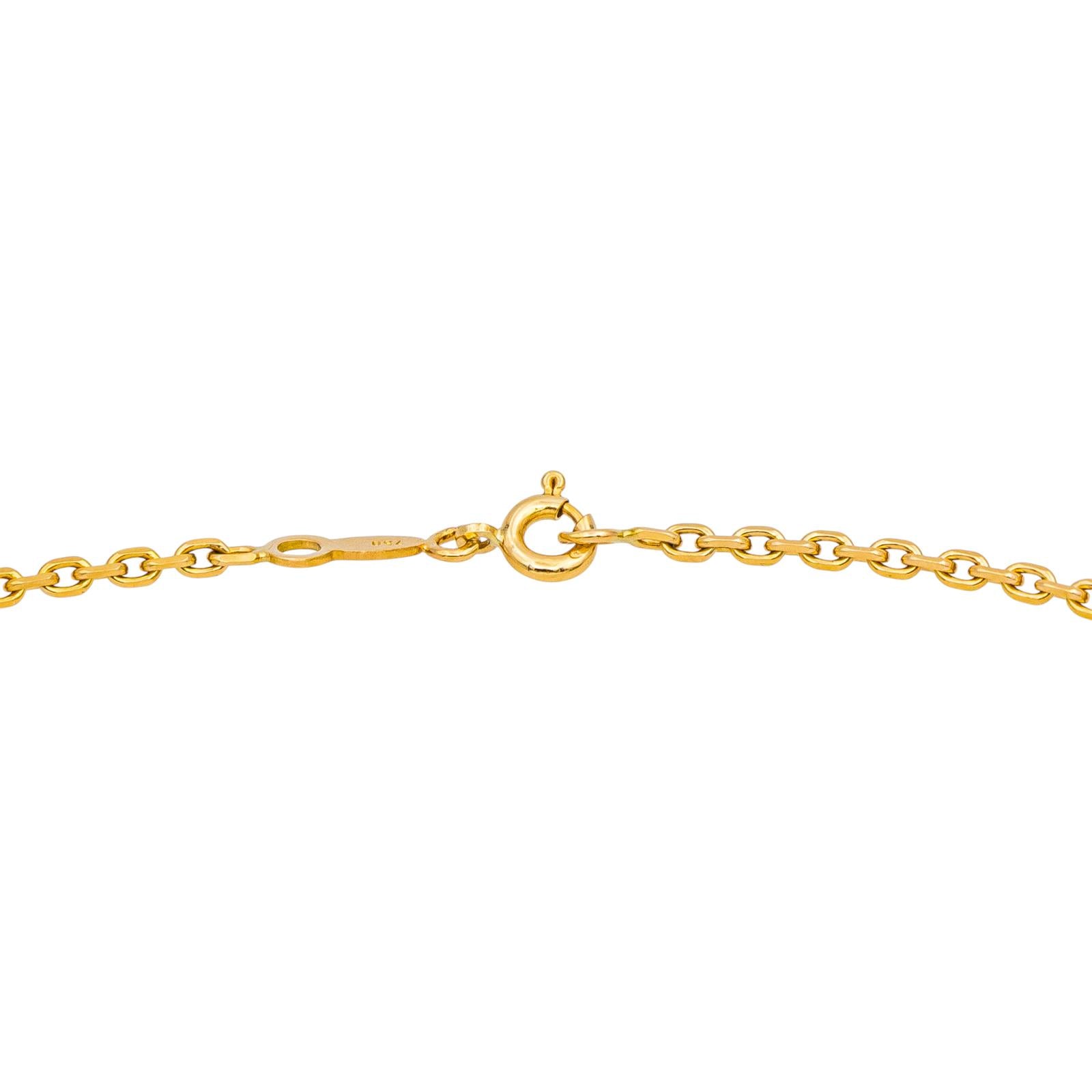 Fred Collier Collier fred vintage pendentif indienne or jaune et diamants - Occasion ...