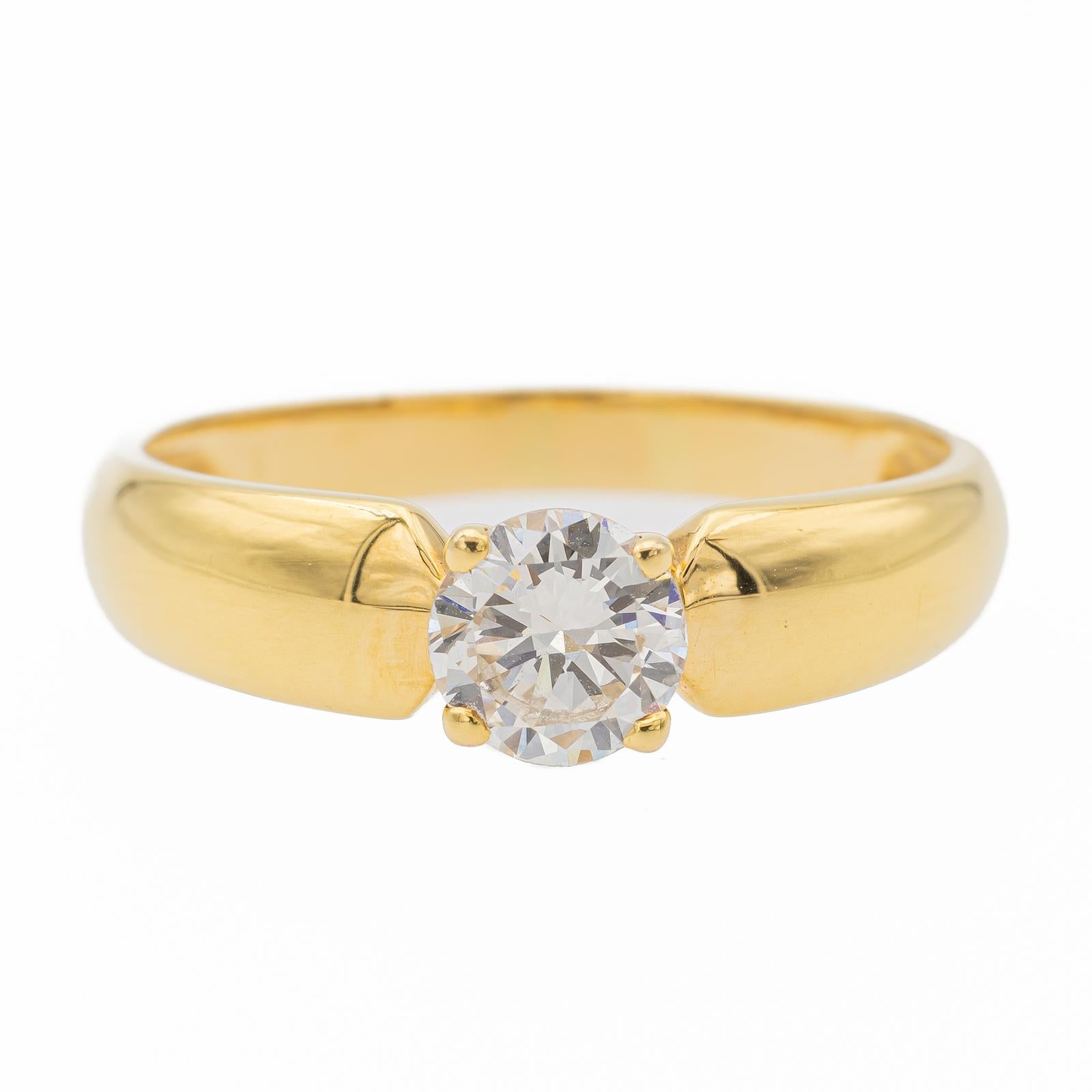 Bague Solitaire Or jaune Diamant Bijoux Seconde main, Occasion
