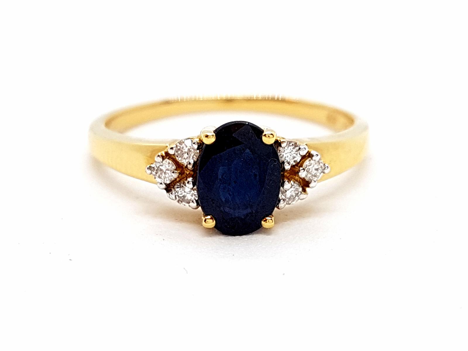 Bague Or jaune Saphir, Diamant - Bijoux de luxe Seconde main, Occasion