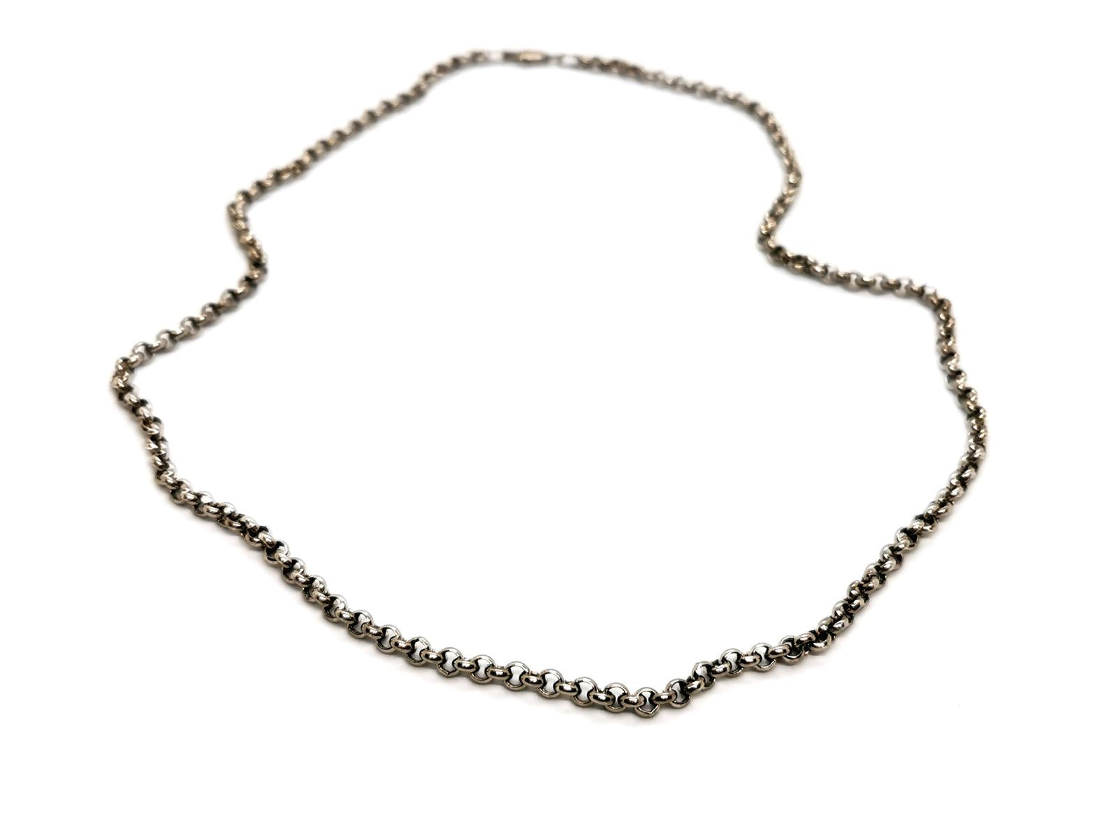 Maille Jaseron Chaine Or Blanc 750 Collier Maille Jaseron Or Blanc