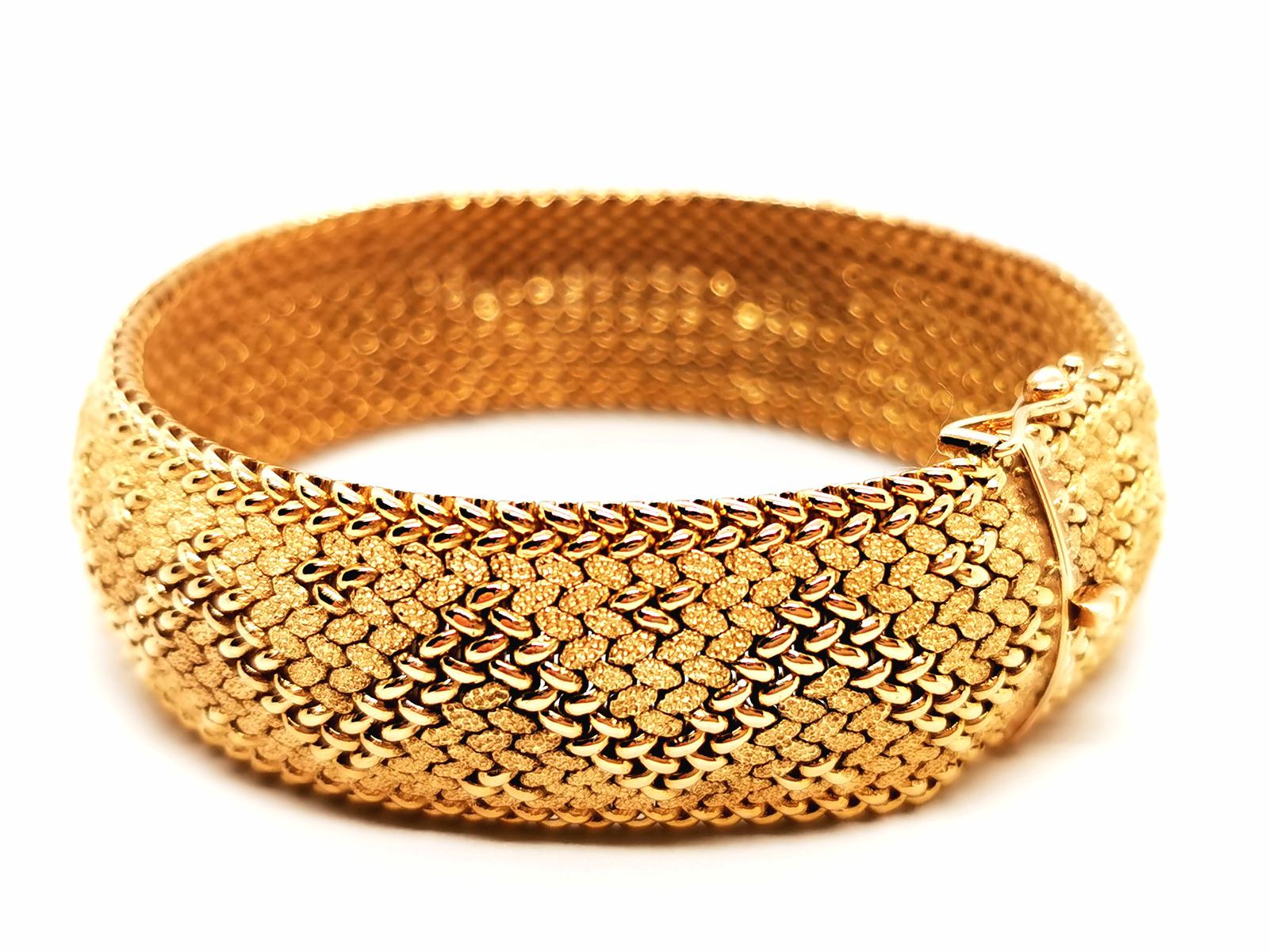Bracelet en or maille polonaise - Bijoux anciens - Bijouxbaume