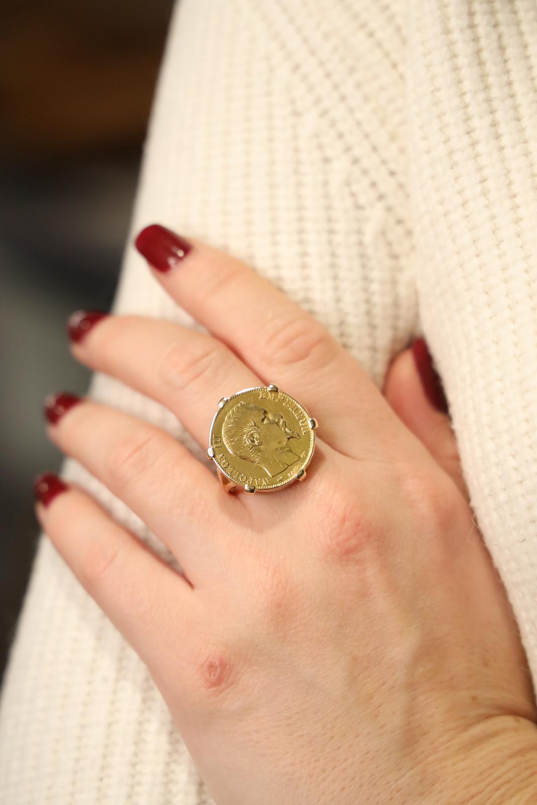 Bijouterie Bague En Piece De Monnaie Bague Homme Tête Indien Piece