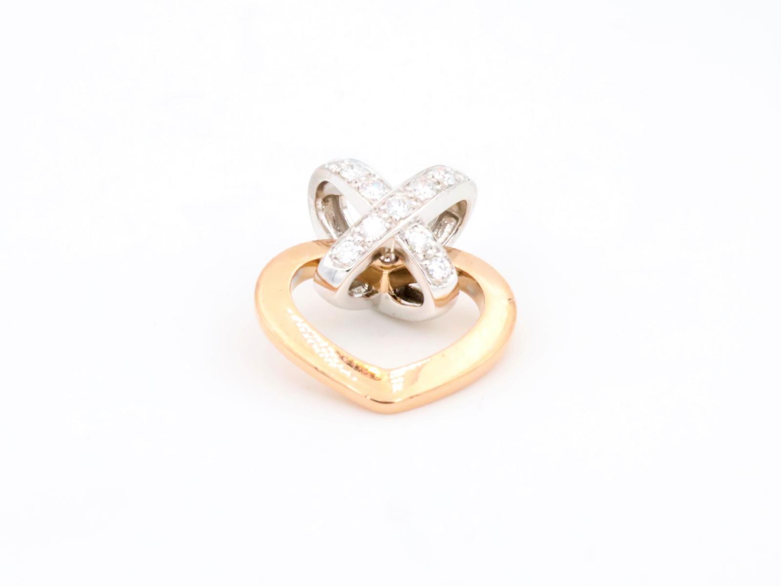 Chaumet Pendentif Coeur Lien Or jaune, Or blanc Diamant Rivluxe