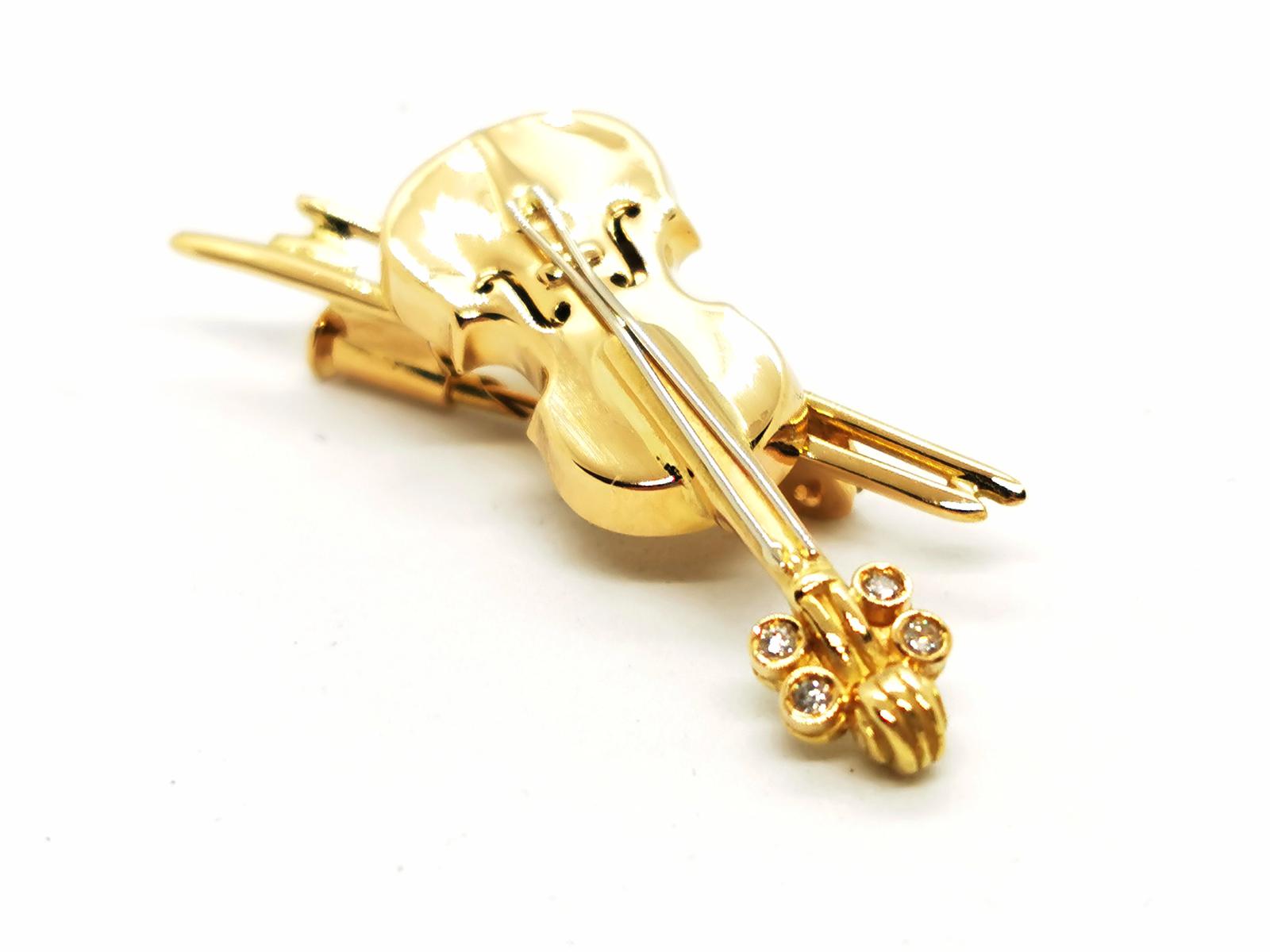 Broche en alliage de violon avec perle en résine en gros pour Broche en alliage de violon avec perle en résine en gros pour