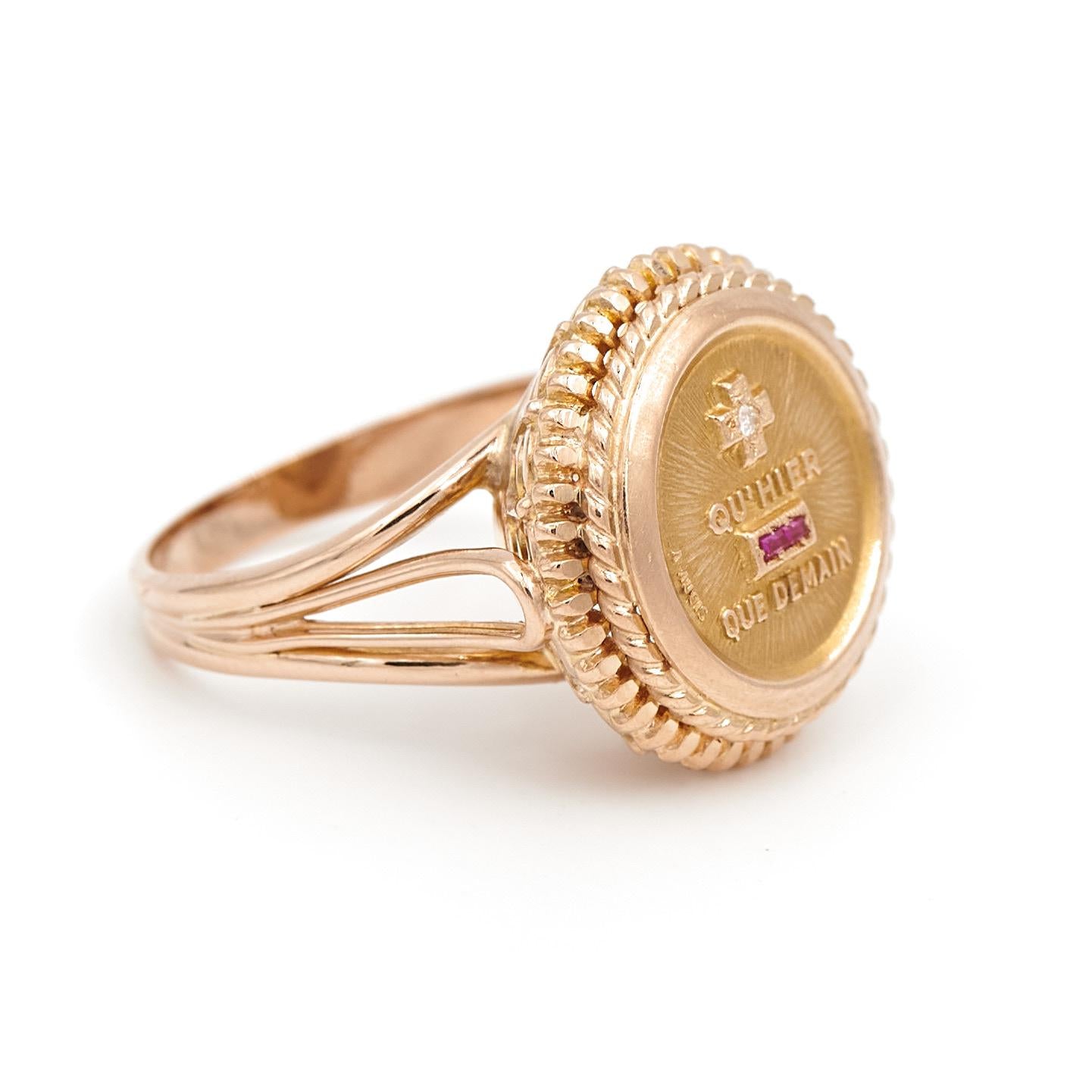Bague Or jaune Rubis Rivluxe Rivluxe