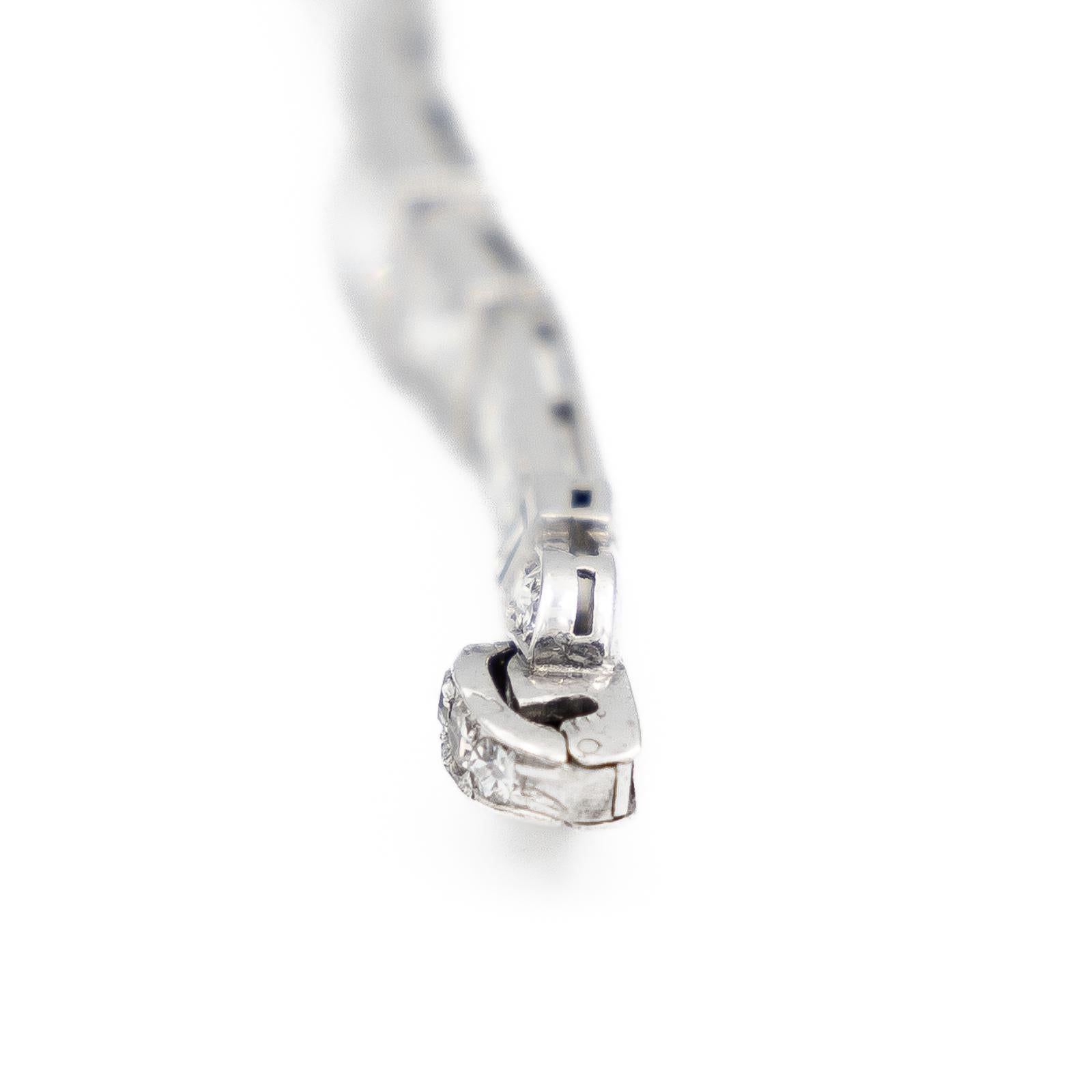 Bracelet jonc en argent sterling plaqué rhodium et diamant en Bracelet jonc en argent sterling plaqué rhodium et diamant en