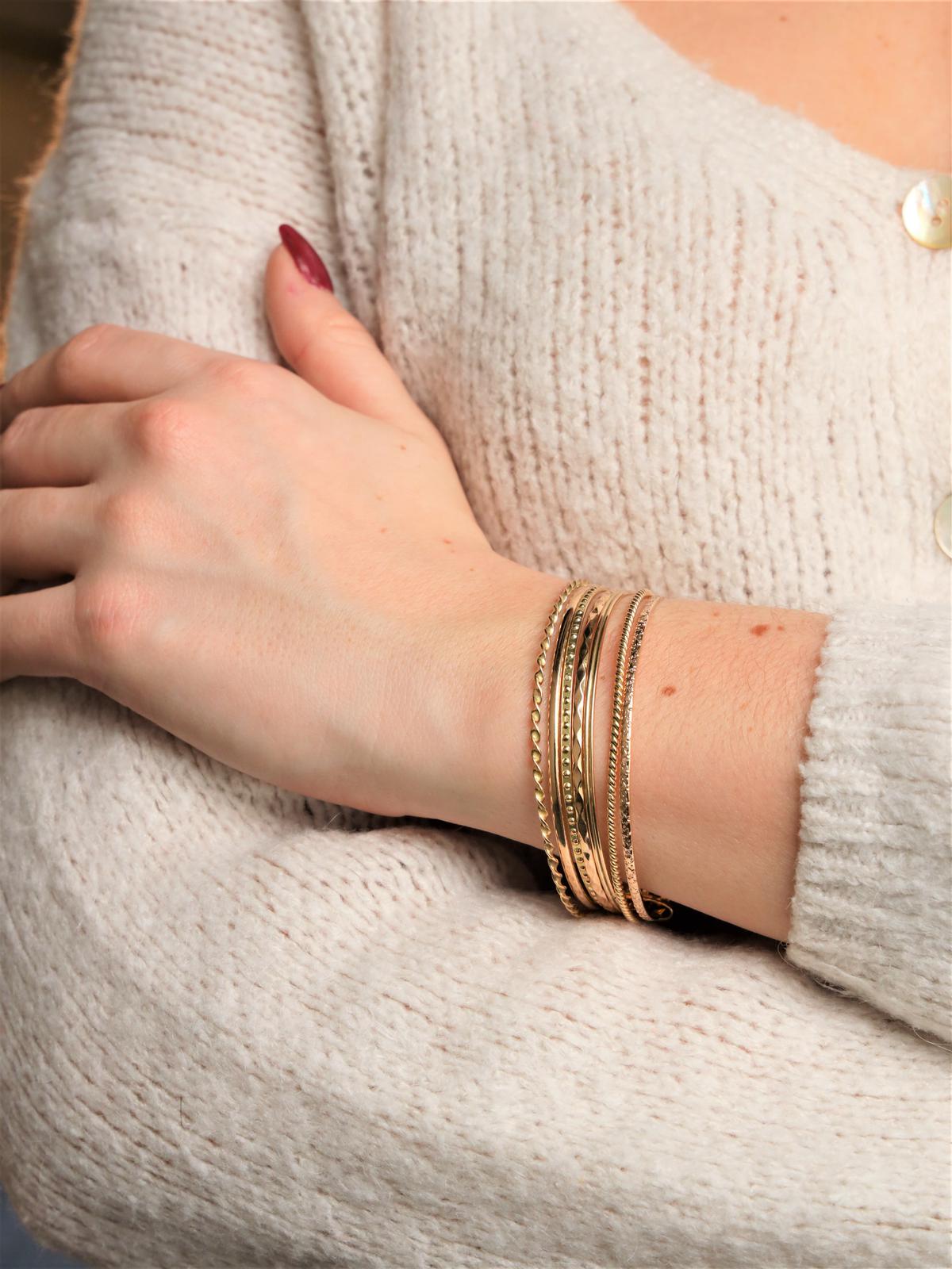 Bracelet semainier en or 18 carats d'occasion - Des bijoux en or