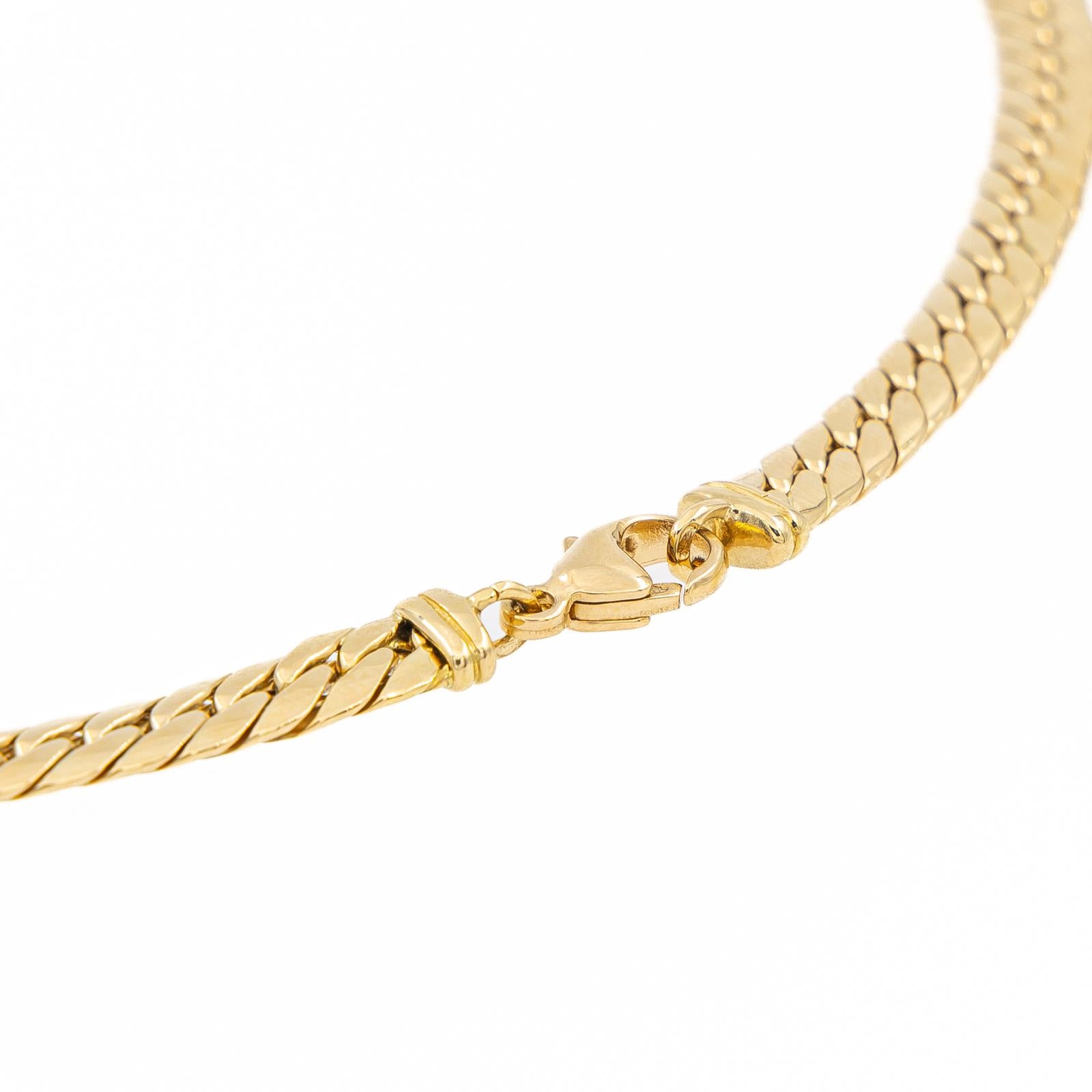 Collier Chaine Plaqué Or 'Maille Anglaise Fantaisie' 50 cm 5 mm - [L2995 Collier Chaine Plaqué Or 'Maille Anglaise Fantaisie' 50 cm 5 mm - [L2995