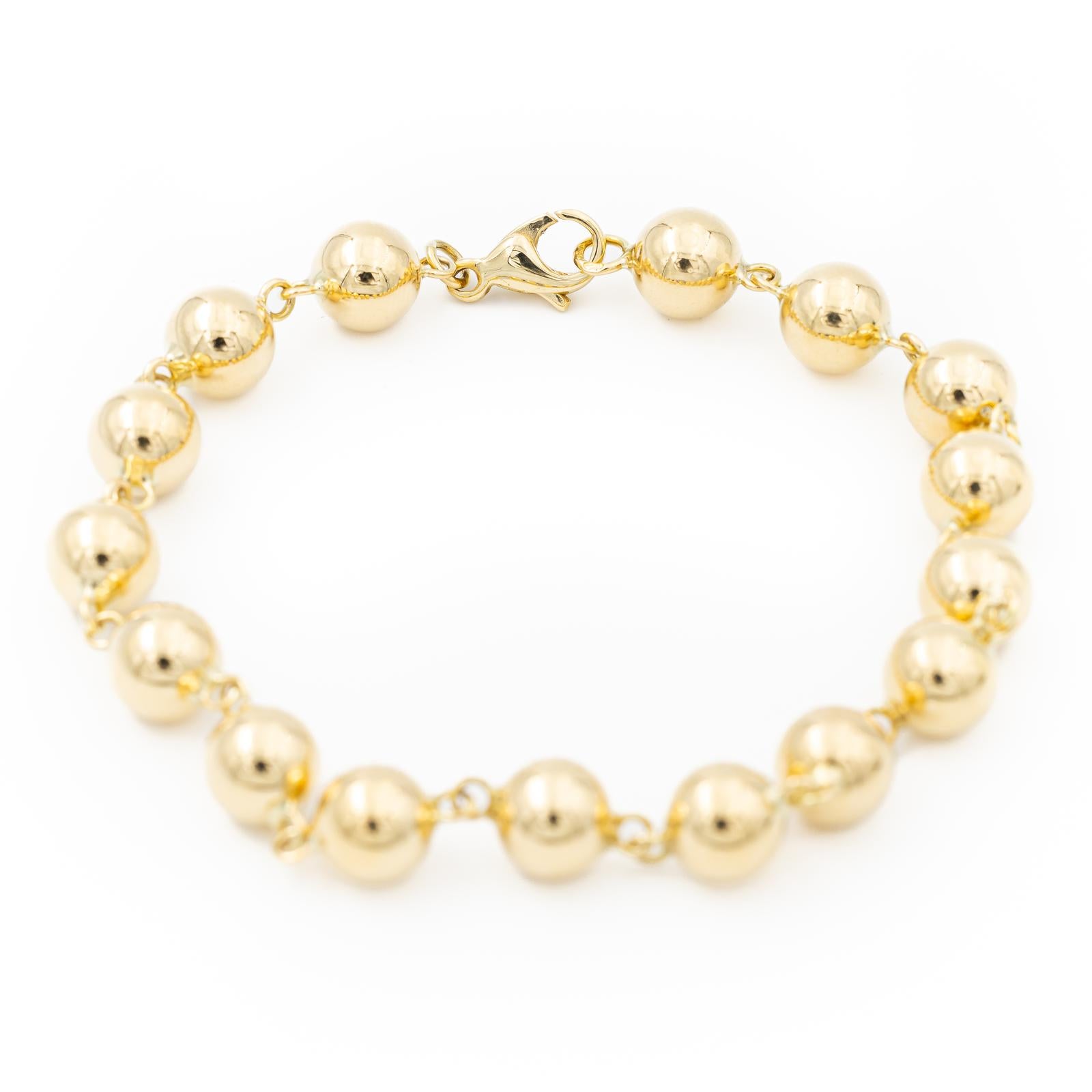 Bracelet Boule Or Jaune 18 Carats