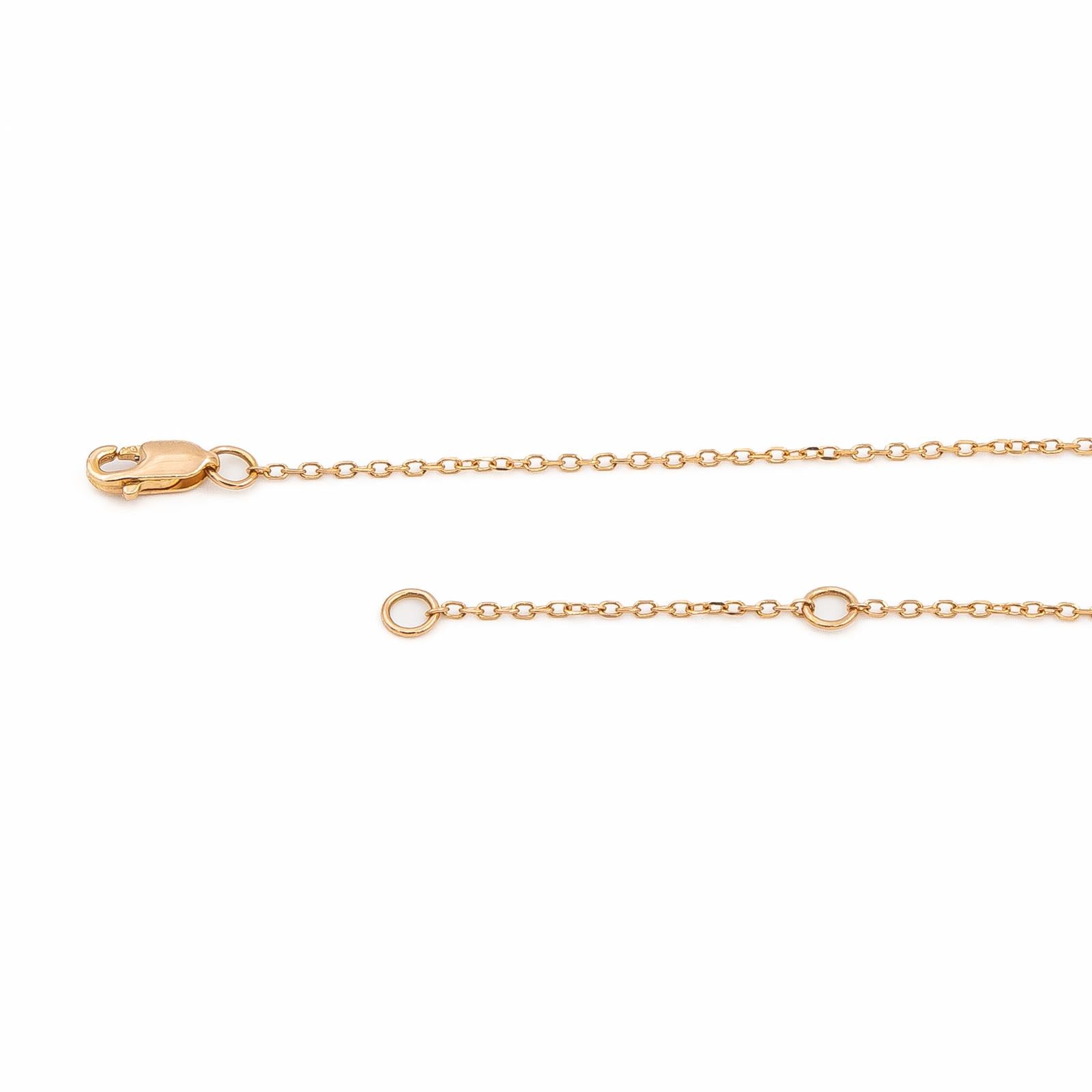 Collier Dinh Van Impression Diamants Or Rose 18 Carats Rivluxe Occasion Rivluxe