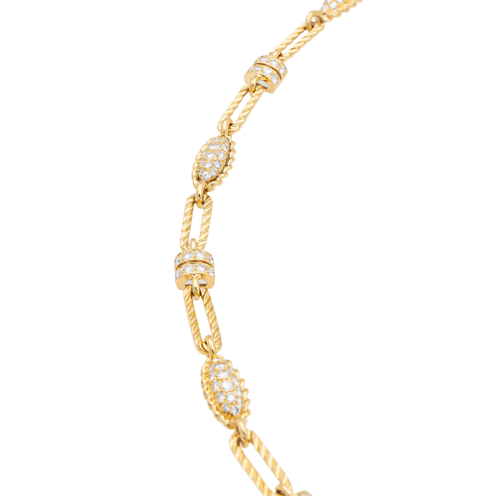 Sautoir Fred diamants or jaune 18 carats d'occasion Rivluxe