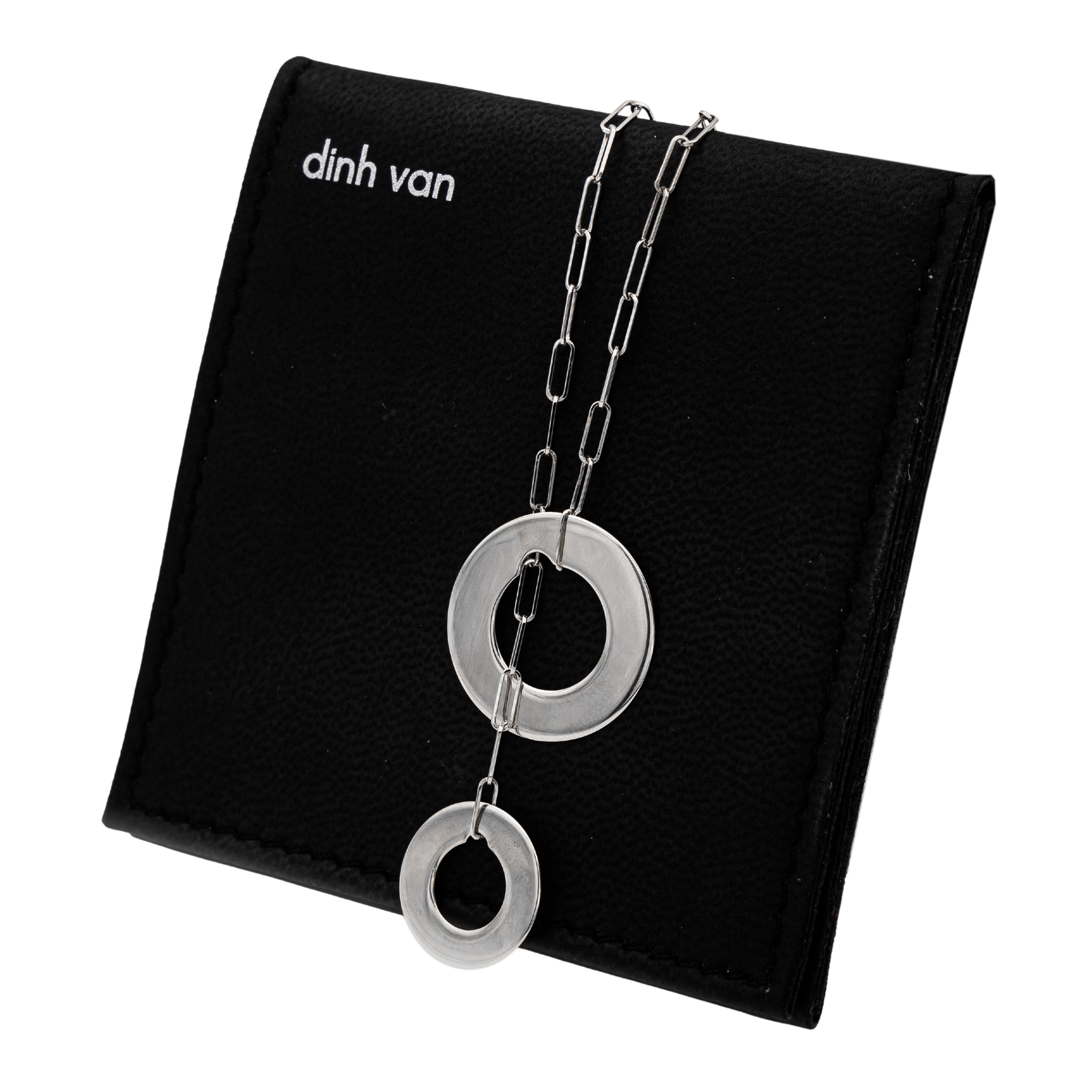 Collier Cible 2 Modeles Dinh Van Or Blanc 18 Carats Rivluxe Occasion Rivluxe