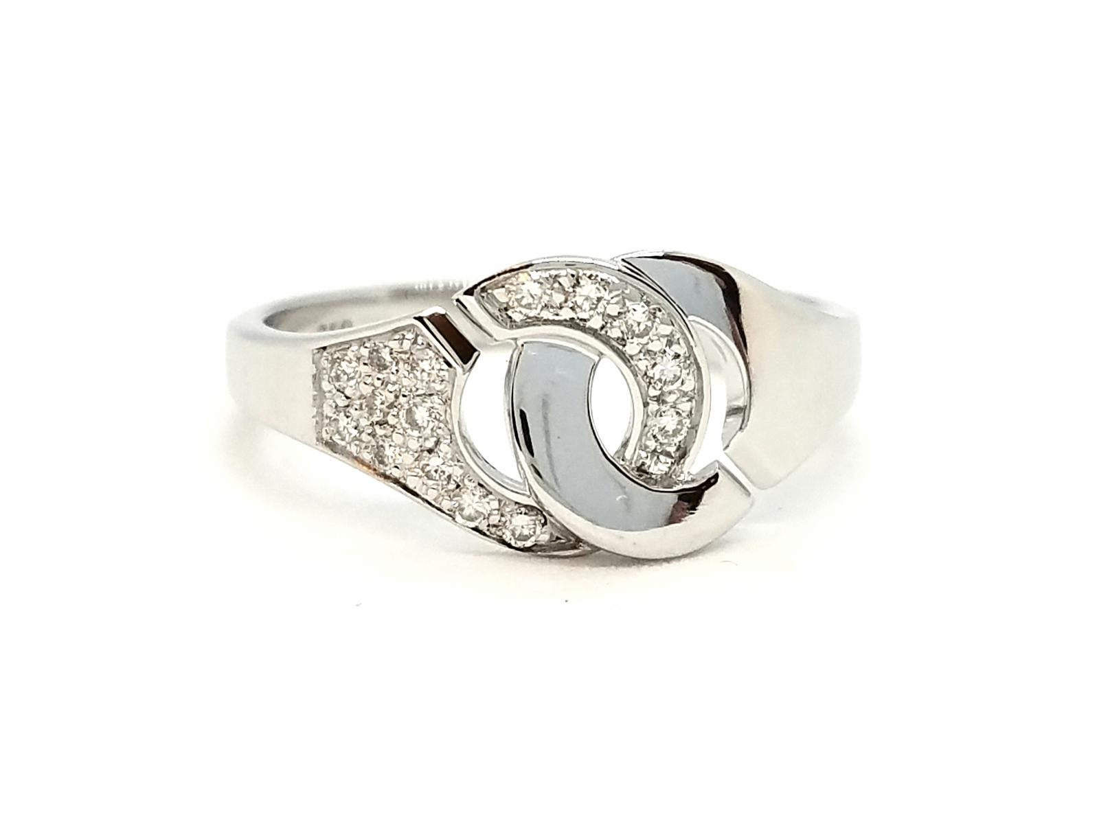 Dinh Van Bague Menottes Or blanc Diamant Rivluxe Rivluxe